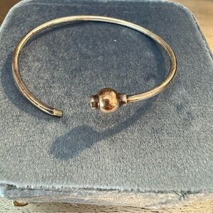 Original Cape Cod Sterling Silver Bracelet with Rose Gold Ball